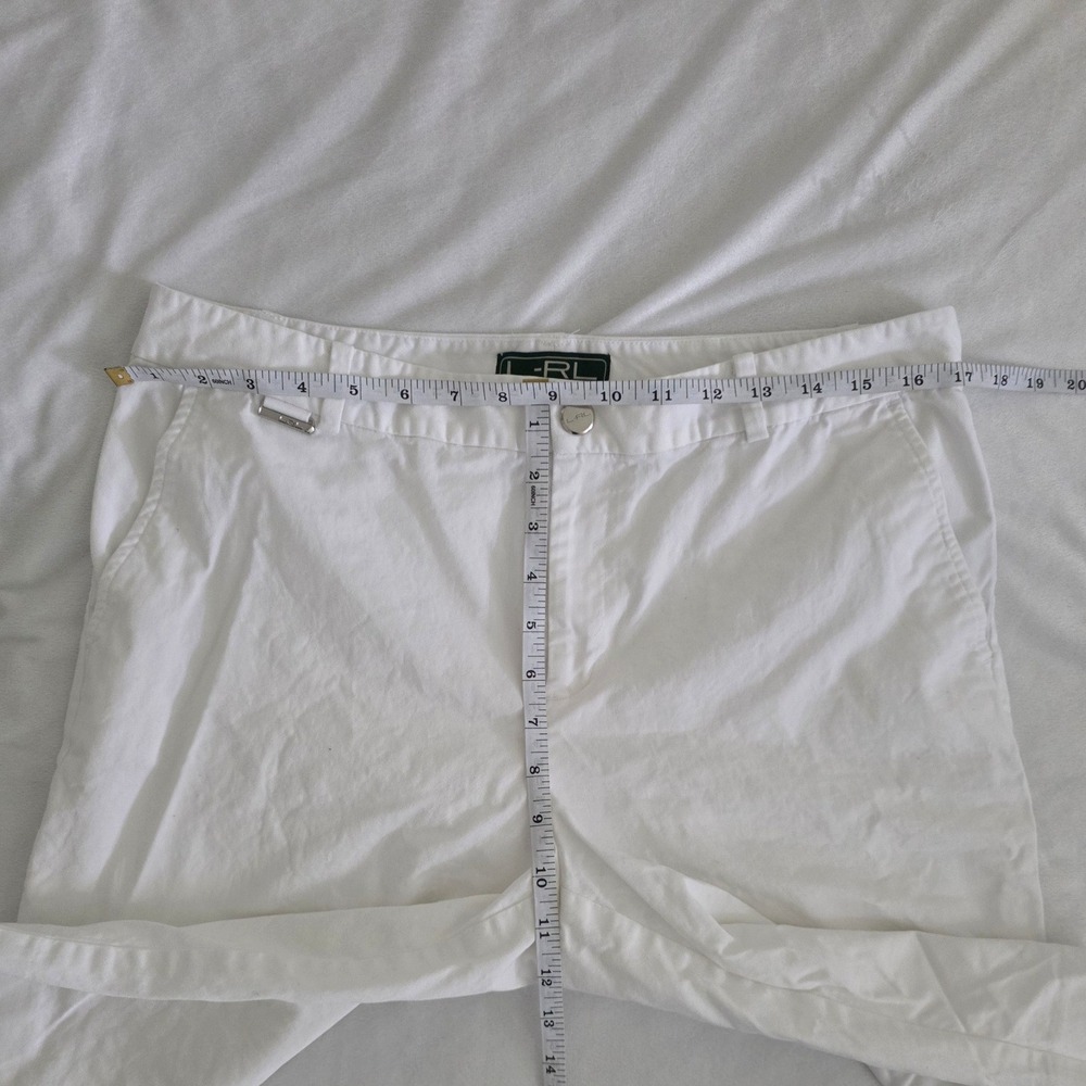 Lauren Active Ralph Lauren White Bermuda Shorts Womens Size 10 Cotton Stretch - Picture 6 of 8